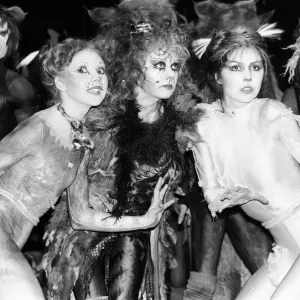 Print of Cast members from Cats musical at New London Theatre, May 1981