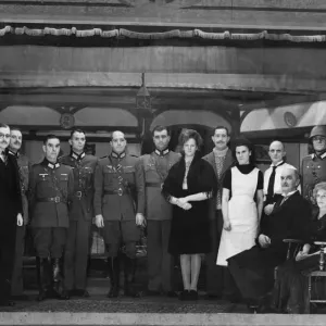 The cast of the play The Moon Is Down'which was given by an RAF Amateur