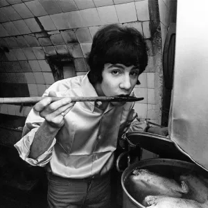 Cat Stevens February 1967 Composer and singer cooking in the kitchen Cat Stevens February 1967 Composer and singer cooking in the kitchen