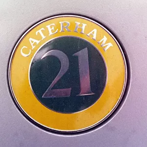 Caterham 21 sports car November 1997 Detail of badge logo