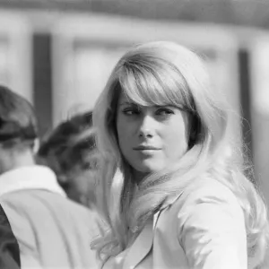 Catherine Deneuve, french actress in UK filming 1965 British psychological horror Catherine Deneuve, french actress in UK filming 1965 British psychological horror