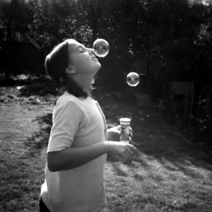 Blowing Bubbles, 21st September 1970 Print