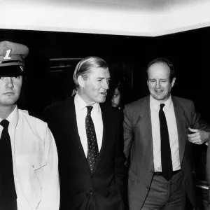 Cecil Parkinson Conservative MP chats to Colleague Cecil Parkinson Conservative MP chats to Colleague