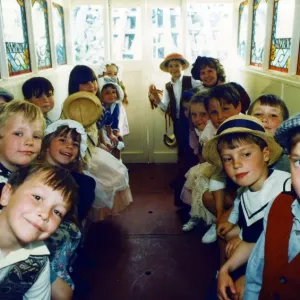 To celebrate the 110th Anniversary of the Saltburn lift children turned out in Victorian To celebrate the 110th Anniversary of the Saltburn lift children turned out in Victorian