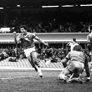 Celebrations, Howard Gayle turns away in triumph after completing Blues