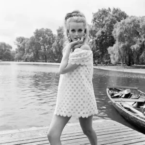 Celeste Yarnall, American actress, The Boating Lake, Regents Park, London Celeste Yarnall, American actress, The Boating Lake, Regents Park, London