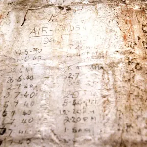 The cellar at Idols / The Lazy Pig in Whitley Bay which contained a record of air raids The cellar at Idols / The Lazy Pig in Whitley Bay which contained a record of air raids