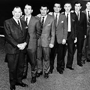 Celtic FC backroom staff Jimmy McGrory PRO and former manager Neil Mochan coach Sean