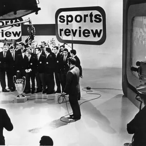 Celtic Players are presented with Team of the Year Award in a Glasgow studio on the BBC Celtic Players are presented with Team of the Year Award in a Glasgow studio on the BBC