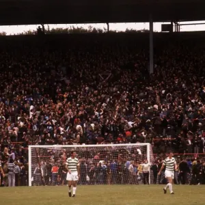Celtic Players Walk Off Pitch as Crowd Invade Print 1973 Celtic Players Walk Off Pitch as Crowd Invade Print 1973