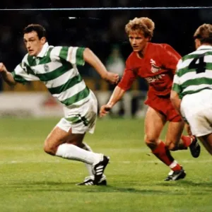 Celtic Versus Cologne 1992 European football UEFA cup tie Paul McStay Celtic Versus Cologne 1992 European football UEFA cup tie Paul McStay