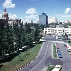 Central Edmonton and Capital Building Print - Alberta, Canada