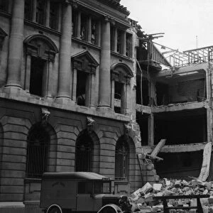 The Central Post Office in Hull damaged in a overnight air raid on the city 18th July