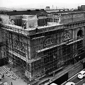 At the Central Station the whole of the Eastern part of the portico is being dismantled