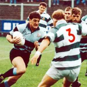 Ceri Jones, Cardiff RFU Player, looks for a way through the Nottingham defence Ceri Jones, Cardiff RFU Player, looks for a way through the Nottingham defence