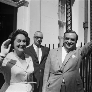 Denis Healey and Wife Leaving Number 11 Downing Street Print