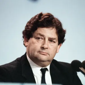 Print of Nigel Lawson at the Conservative Party Conference, Blackpool