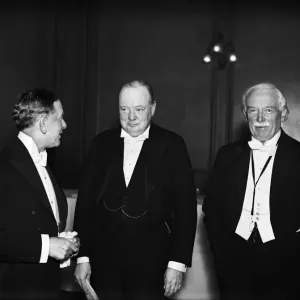 Former Chancellor of the Exchequer Winston Churchill attends the Printers Pension Fund Former Chancellor of the Exchequer Winston Churchill attends the Printers Pension Fund