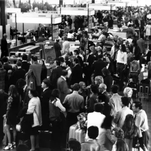 Chaos reigns in one of the terminal buildings at Heathrow Airport during a walkout by Chaos reigns in one of the terminal buildings at Heathrow Airport during a walkout by