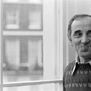 Charles Aznavour, whose record "She"was a smash hit in 1974 flew into London