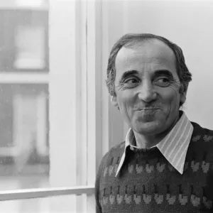 Print of Charles Aznavour in London, 14th September 1975