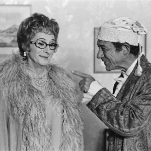 Charles Hawtrey and Sid James filming Carry On Again Doctor, 25th March 1969 Print Charles Hawtrey and Sid James filming Carry On Again Doctor, 25th March 1969 Print