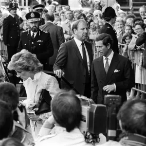 Charles, Prince of Wales and Diana, Princess of Wales visit Wythenshawe
