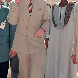 Charles Prince of Wales in Egypt on a visit to Luxor March 1995