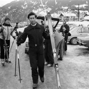 Charles, Prince of Wales, skiing at Klosters, Switzerland. 21st January 1980 Charles, Prince of Wales, skiing at Klosters, Switzerland. 21st January 1980