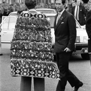 Charles, Prince of Wales visits New Zealand. April 1983