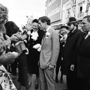 Charles, Prince of Wales visits Rhyl Print 1981