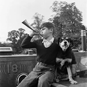 Charlie Collins, age 10, son of the captain of the canal boat "