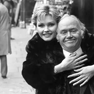 CHARLIE DRAKE AND FIONA FULLERTON OUTSIDE THE DOMINION THEATRE