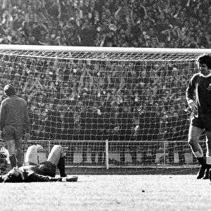 Charlie George scores Arsenals winning goal against Liverpool during the FA Cup 1971 at