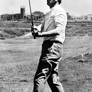 Charlie Green on fairway pictured just after hitting ball Prestwick golf