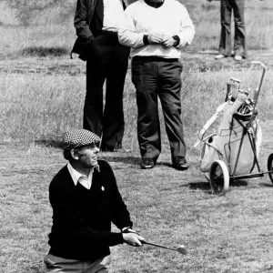 Charlie Green pictured just after hitting ball Brian Aitken in background golf Charlie Green pictured just after hitting ball Brian Aitken in background golf