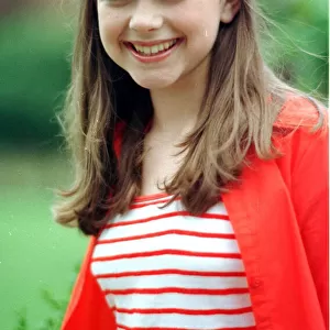 Charlotte Church aged 13 at Hatfield House where she will be performing in a summer
