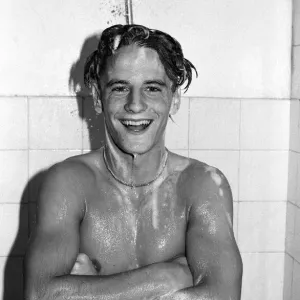 Charlton Athletic's Paul Walsh in the Valley Showers Print 1980