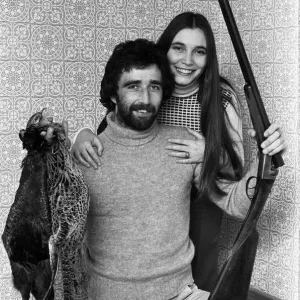 Charlton Athletic's Derek Hales with Shotgun and Pheasants Print