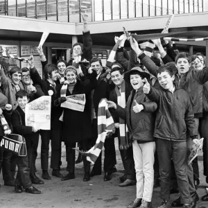 Charlton fans at Coventry station ahead of their FA Cup-tie at Highfield Road Charlton fans at Coventry station ahead of their FA Cup-tie at Highfield Road