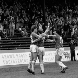 Charlton v. Leeds United. 23rd May 1987. Jim Melrose celebrates scoring Charlton v. Leeds United. 23rd May 1987. Jim Melrose celebrates scoring