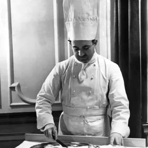 A chef at work. 23rd July 1937 A chef at work. 23rd July 1937