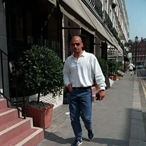 Chelsea player manager Gianluca Vialli out shopping in Knightsbridge, London