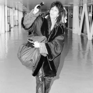 Cher, American actress and singer, Departures, London Heathrow Airport