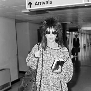 Cher, American actress and singer, Departures, London Heathrow Airport