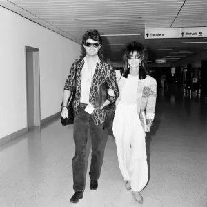 Cher, American actress and singer, Departures, London Heathrow Airport