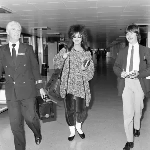 Cher, American actress and singer, Departures, London Heathrow Airport