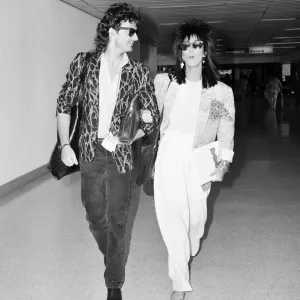 Cher, American actress and singer, Departures, London Heathrow Airport