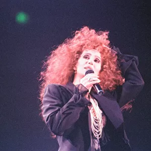 Cher, American singer, Love Hurts Tour, concert at Wembley Arena, London