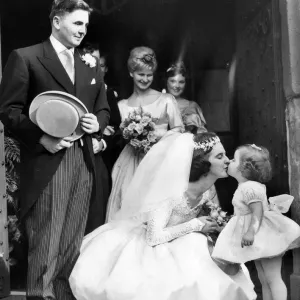 Vintage Print of 1961 Wedding Scene in Cleveland